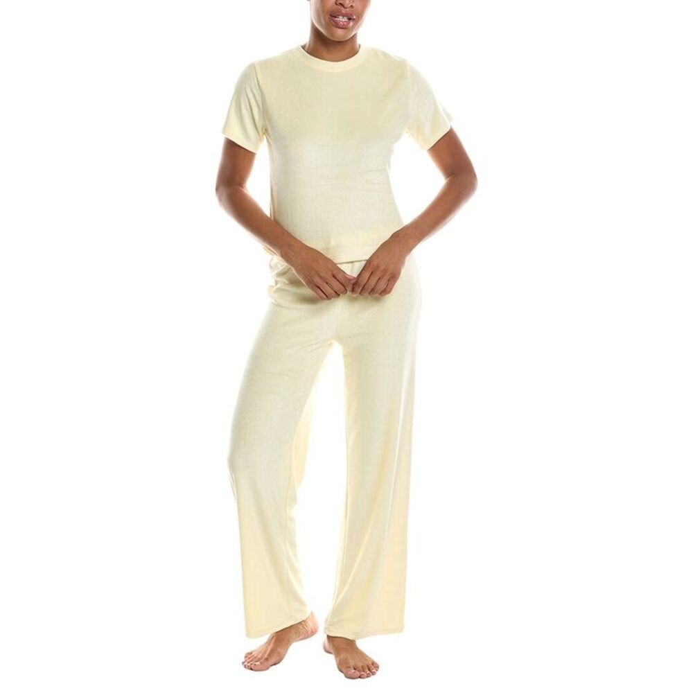 Honeydew Womens 2Pc Take A Break T-Shirt Pant Set, White